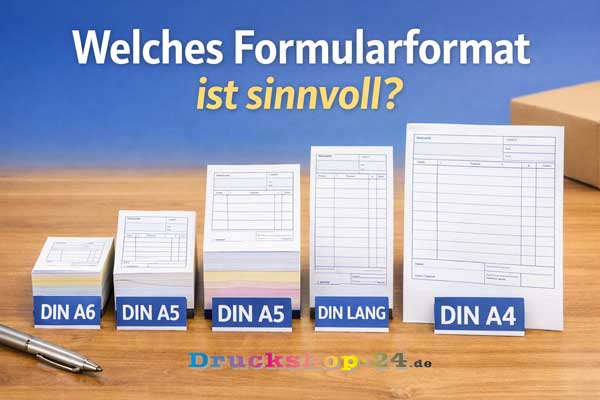 Formulare und Durchschreibesätze in verschiedenen Formaten